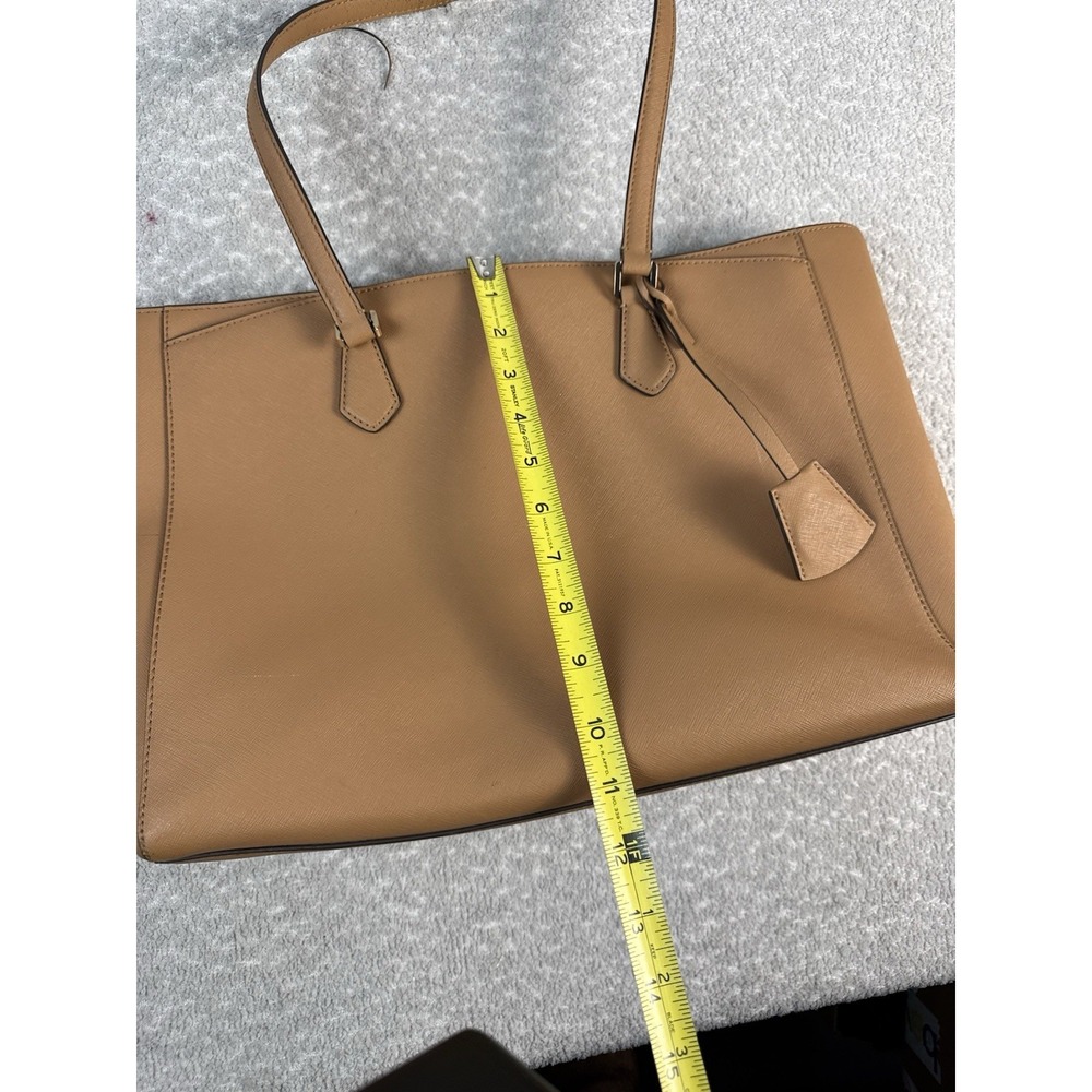 Tory Burch Womens Large Robinson Tan Leather Tote in Cardamom‎ - Picture 9 of 9